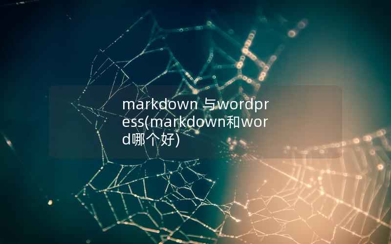 markdown 与wordpress(markdown和word哪个好)