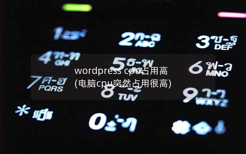 wordpress cpu占用高(电脑cpu突然占用很高)