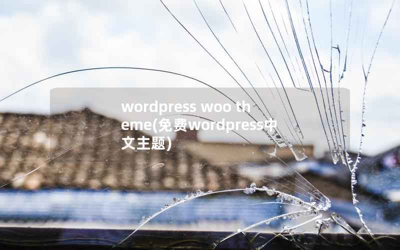 wordpress woo theme(免费wordpress中文主题)