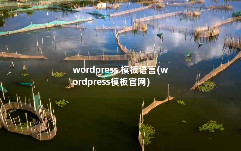 wordpress 模板语言(wordpress模板官网)