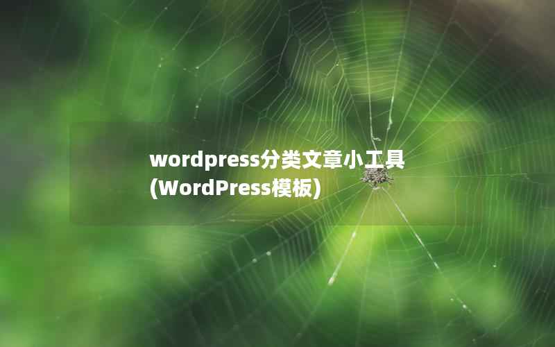 wordpress分类文章小工具(WordPress模板)
