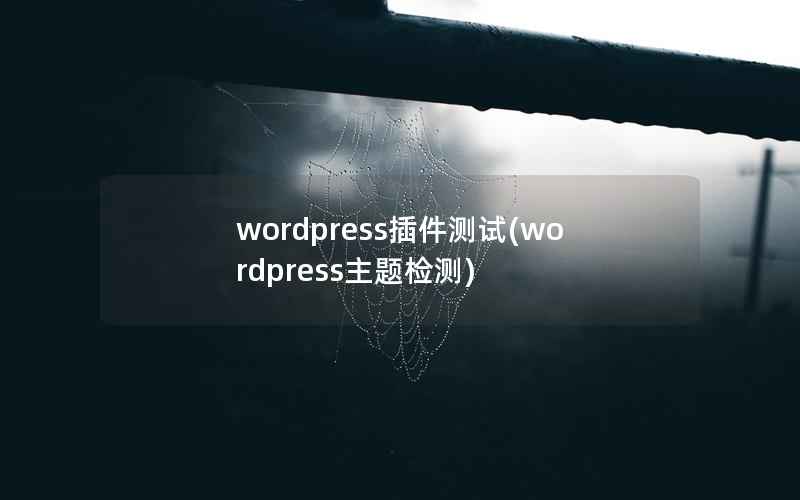 wordpress插件测试(wordpress主题检测)