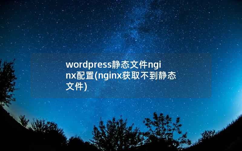 wordpress静态文件nginx配置(nginx获取不到静态文件)