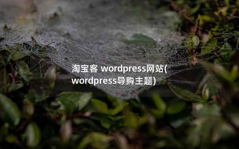 淘宝客 wordpress网站(wordpress导购主题)
