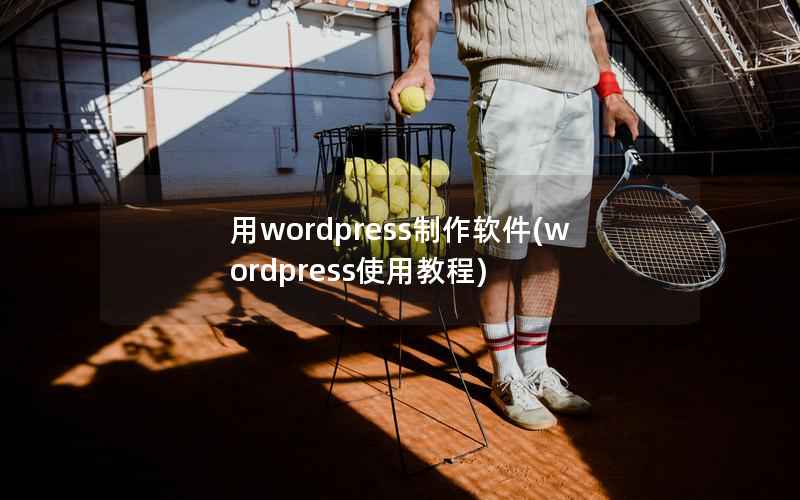 用wordpress制作软件(wordpress使用教程)