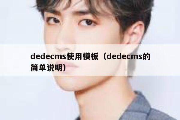 dedecms使用模板（dedecms的简单说明）