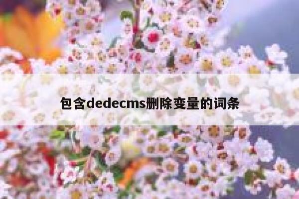 包含dedecms删除变量的词条