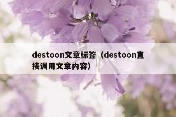 destoon文章标签（destoon直接调用文章内容）