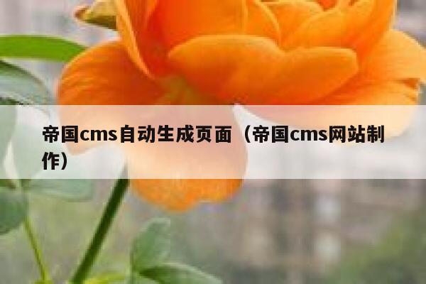 帝国cms自动生成页面（帝国cms网站制作）